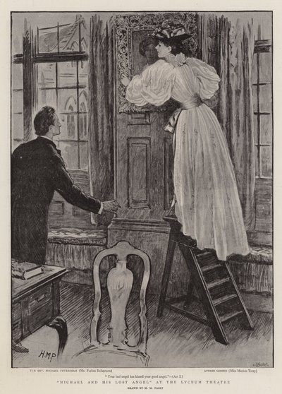 Michel et son Ange Perdu, au Théâtre Lyceum - Henry Marriott Paget